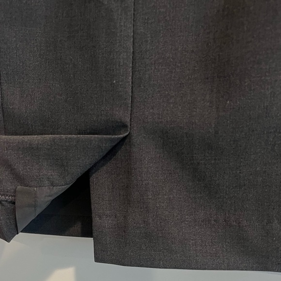 Calvin Klein Womens Dark Gray Suit Career Pencil Skirt Vented Stretch Size 2 - Picture 4 of 9